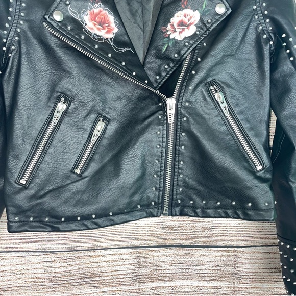 Blank NYC Faux Leather Rose Studded Jacket - Picture 5 of 14